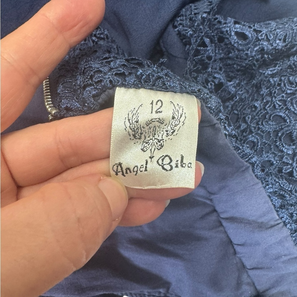 Angel Biba Blue Strapless Sweetheart romper. - Picture 5 of 7